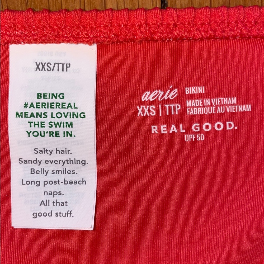 Aerie Vibrant Coral Bikini Top and Bottom NWOT - Picture 4 of 5